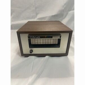 Vintage Craig 3221 8-Track Player Deck Wood Grain with 20 Tape Bundle Parts!!!